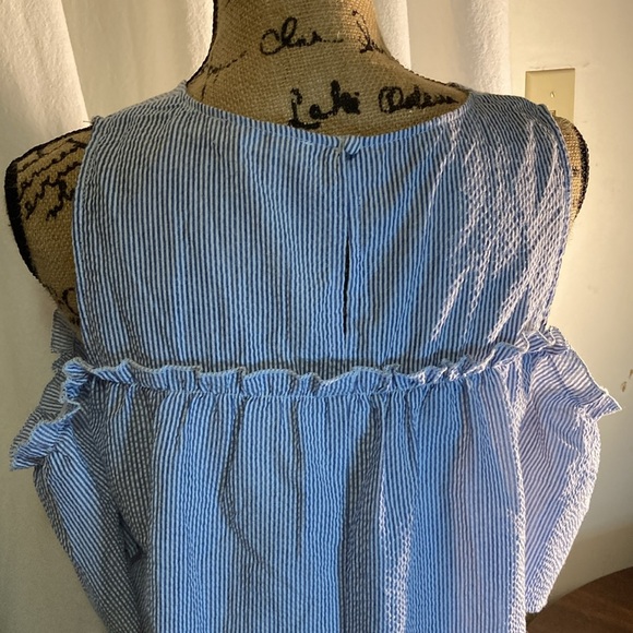 Andree baby doll Blue Off-Shoulder Dress size M - Picture 4 of 5